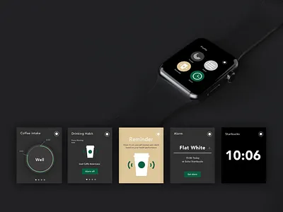 Starbucks alarm v1 alarm balance coffee health app iwatch reminder starbucks tracker watch app
