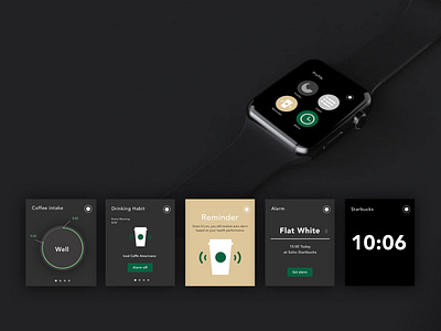 Starbucks alarm v1 alarm balance coffee health app iwatch reminder starbucks tracker watch app