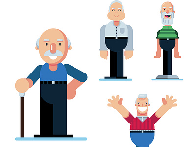 Grandfather 01 design digitalart family flatdesign grandfather grandparents graphicdesign illustration people vector