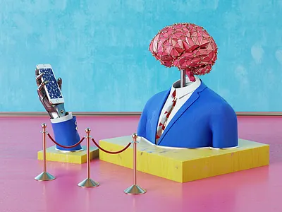 Neural networks for business 3d art artwork basicform c4d cinema4d colorful composition creative design illustration octane pink