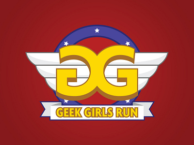 Geek Girls Run branding design icon illustration logo type typography vector