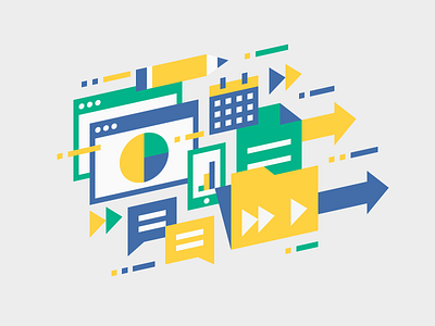 Zoomin chart graph illustration movement speed vector