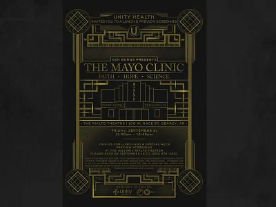 Movies art deco deco design gatsby gold great gatsby healthcare invite ken burns mayo clinic pbs