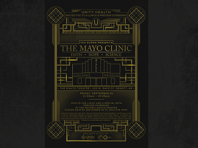 Movies art deco deco design gatsby gold great gatsby healthcare invite ken burns mayo clinic pbs