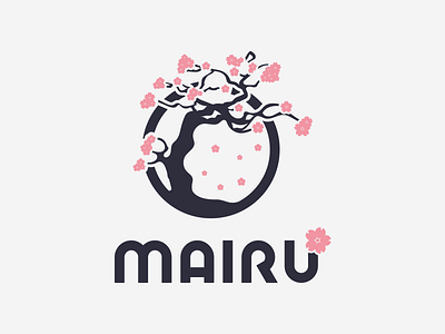 Mairu (Sakura) badge brand branding cherry blossom esports flower game gaming icon identity logo logotype love pubg sakura tree typography