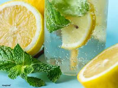 Lemon mint infused water recipe detox drink fruit healthy lemon mint vitamin yellow