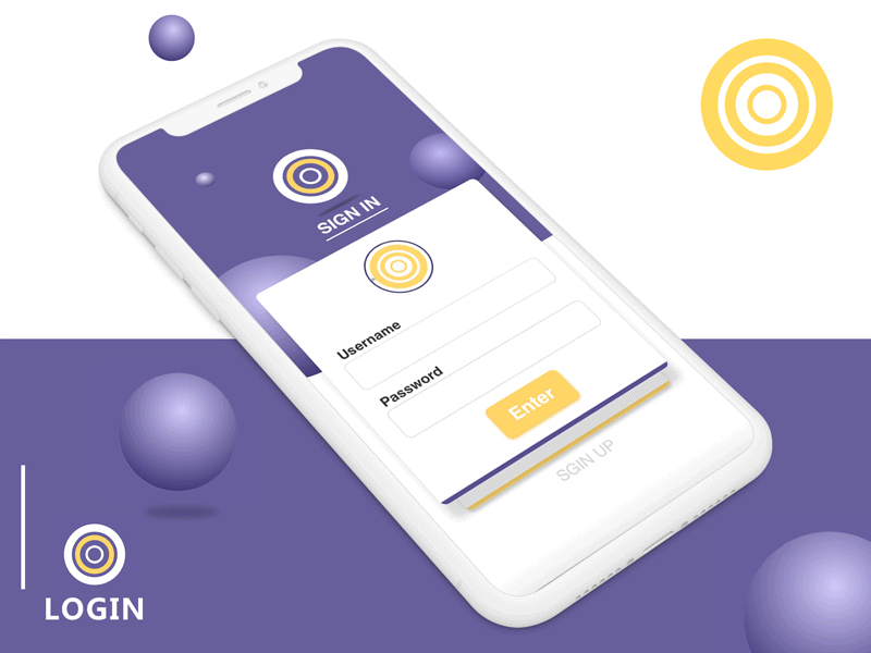Login app login signin signup ui ux