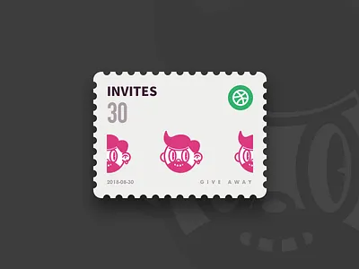 3x Dribbble Invites cartoon design dribbble invitation ticket