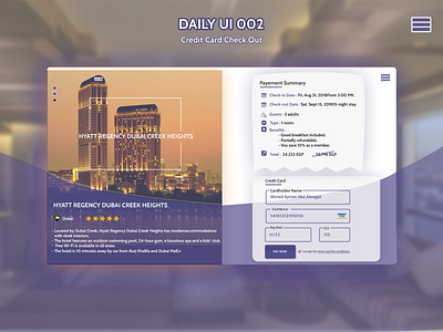 dailyUi 002 - credit card checkout booking.com credit card daily002 dailyui design dribbble dubai hotels images uae web web design