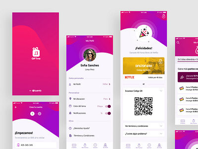 Mobile - Gift Me Tuenti app benefits design icon interactive invitation logo product tuenti ui ux