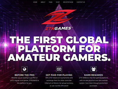 ZTK Games Branding + Web Design & Dev branding design logo ui ux web