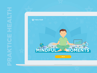 Promotional Website for Practice Health challenge corporation design illustration landing page meditation praktice health ui ux web wellness yoga