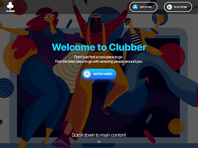 Video Hero Block adobexd blue design ui user interface ux web