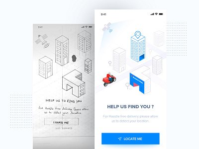 Location Access brand and identity branding concept design delivery deliveryapp design dominos gps illustration location app sketch typography ui ux