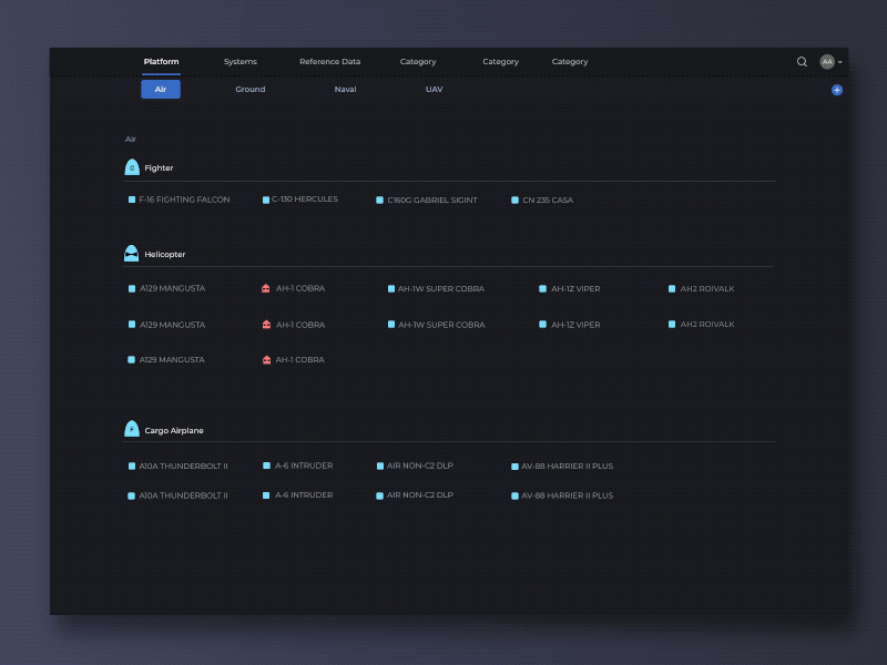 Reference Model Setup dashboard data design experience information interaction ui ux web