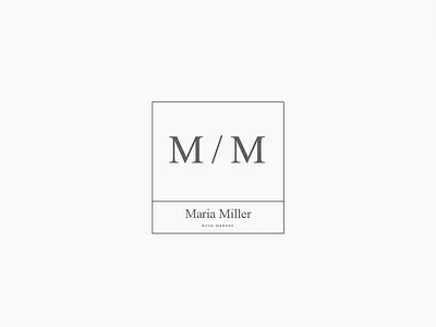 Maria Miller logo branding collection design elegant feminine high end icon illustration logo minimal pawellpi premium the bundle typography vector