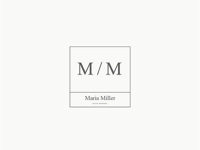 Maria Miller logo branding collection design elegant feminine high end icon illustration logo minimal pawellpi premium the bundle typography vector