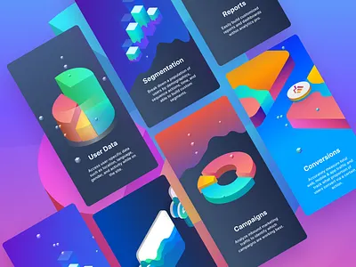 App Analytics Pro User Onboarding 3d analytics app branding chart colors colours dashboard design graph graphics icon illustration infographic interface isometric onboarding sketch ui ux