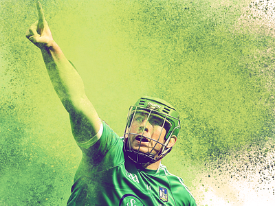 Luimneach Abú all ireland 2018 colour dust hurling photoshop action