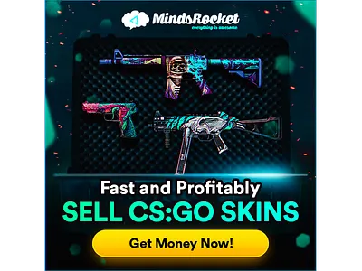 Skins Selling Banner 2 banner design cs:go dota graphic desgin mindsrocket skins social design weapons