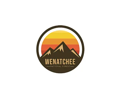 Wenatchee National Forest Logo design editing graphic logo