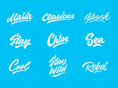 Lettering Collection branding calligraphy design font free hand lettering identity lettering logo logotype script sketch sketches type typo typography
