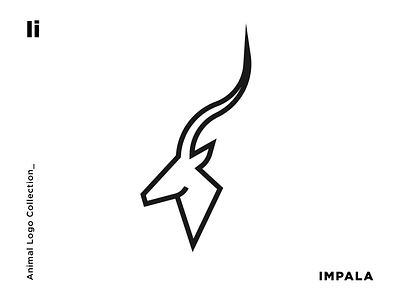 I for Impala animal design icon identity illustration line art logo logomark minimal