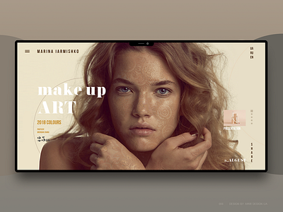 Make Up advertising art brand design ecommerce elegant fashion graphicdesign landing logo luxurious luxury makeup model typography ui ux warm web