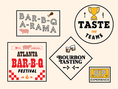 Atlanta Bar-B-Q Festival - Branding bbq bourbon branding festival food hog identity logo pig trophy typography vip