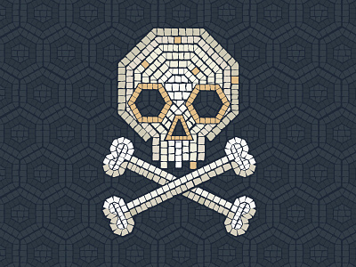 Skull Cross Bones Mosaic bones cross bones logos mosaic mosaics roman skull skull and crossbones skull logo skulls