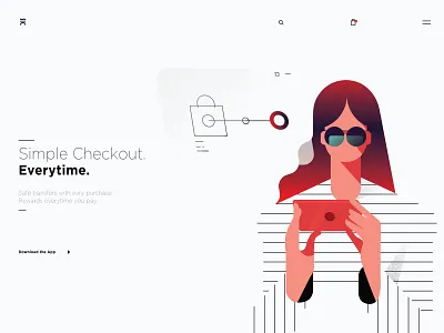 Purchase colors design flat illustration india minimalist modern simple ui vector