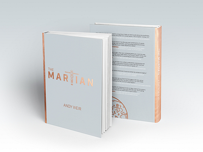 Cover concept for “The Martian” by Andy Weir book book cover bronze clean copper cover gold illustration martian