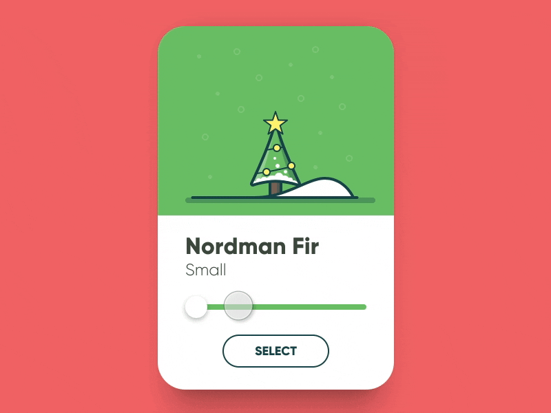 Christmas Tree Selector animation app christmas christmas tree design flat flinto illustration motion sketch sketchapp ui ux web