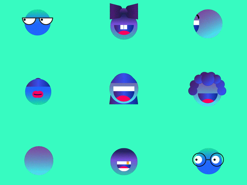 Smiles 2d after effects design illustration motion smile animation character flat loop