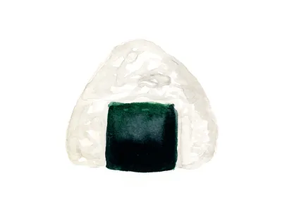 🍙 watercolor emoji