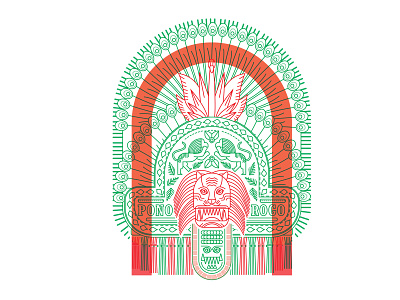 Reog Line Art culture design illustration indonesia line art