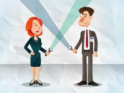 The Truth Is Out There caricature character illustration mulder scully x files xfiles