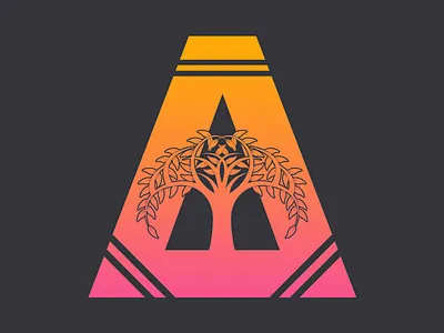 Ride The Fall branding logo nature symbol tree tree of life triangle