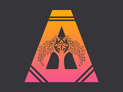 Ride The Fall branding logo nature symbol tree tree of life triangle