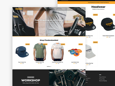 FXD&WLD Motorsports - Homepage clean mobile modern motorsport orange responsive typography ui ux website