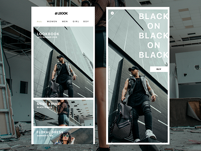 LBOOK Lookbook App black clean design fashion fashion app fashion blog fashion brand high end interface invision invisionstudio lookbook minimal mobile mobile app negative space studio typography ui ux