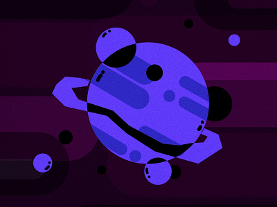 Space rocks design flat illustration vector web