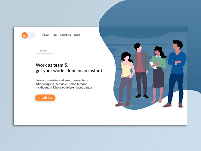 Daily UI - Teamwork app branding daily ui design illustration landing page team teamwork ui ui design ux ux designer visual design visual designer