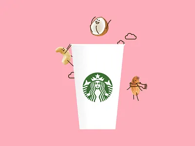 Starbucks & A Tal da Castanha almond ataldacastanha cashew nut coconut starbucks