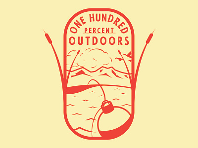 HUNDO-P bobber cat tails ducks hundred mountains one outdoors percent sticker