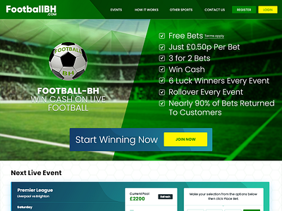 Football-BH / Website Dev&Design betting football lottery