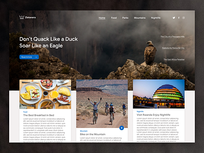 Landing Blog adventure adventure time design landing page typography ui web website