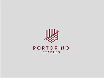 PortofinoStables animal branding crest elegant horse identity logo luxury palm palmtree portofino riding stable stables