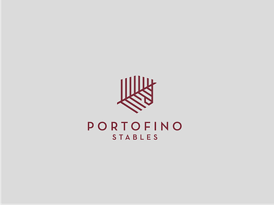 PortofinoStables animal branding crest elegant horse identity logo luxury palm palmtree portofino riding stable stables