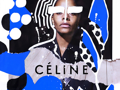 Celine X Andreea Robescu fashion brand illustration illustration on photography